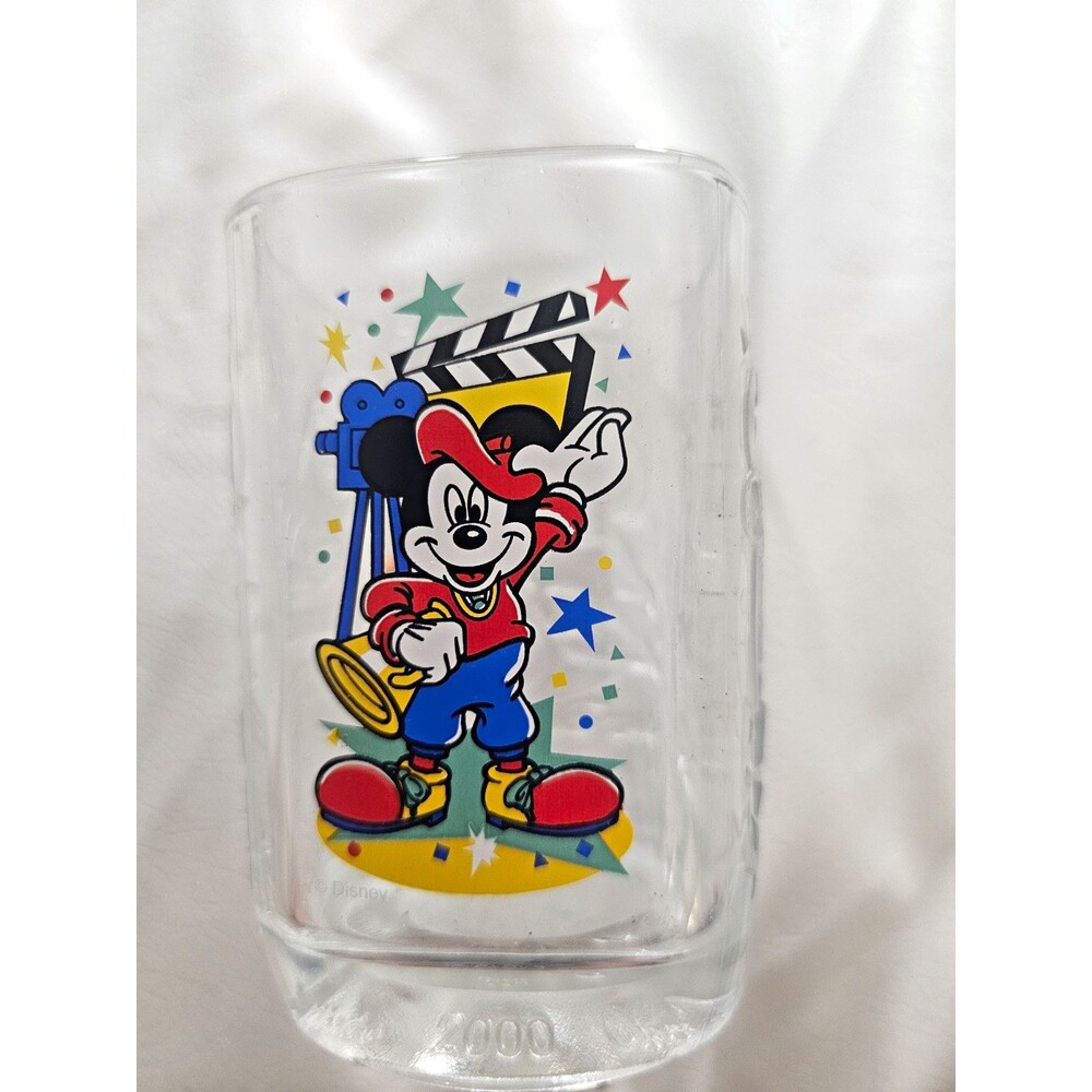 Disney Mickey Mouse 2000 Disney Studios Souvenir Glass Tumbler